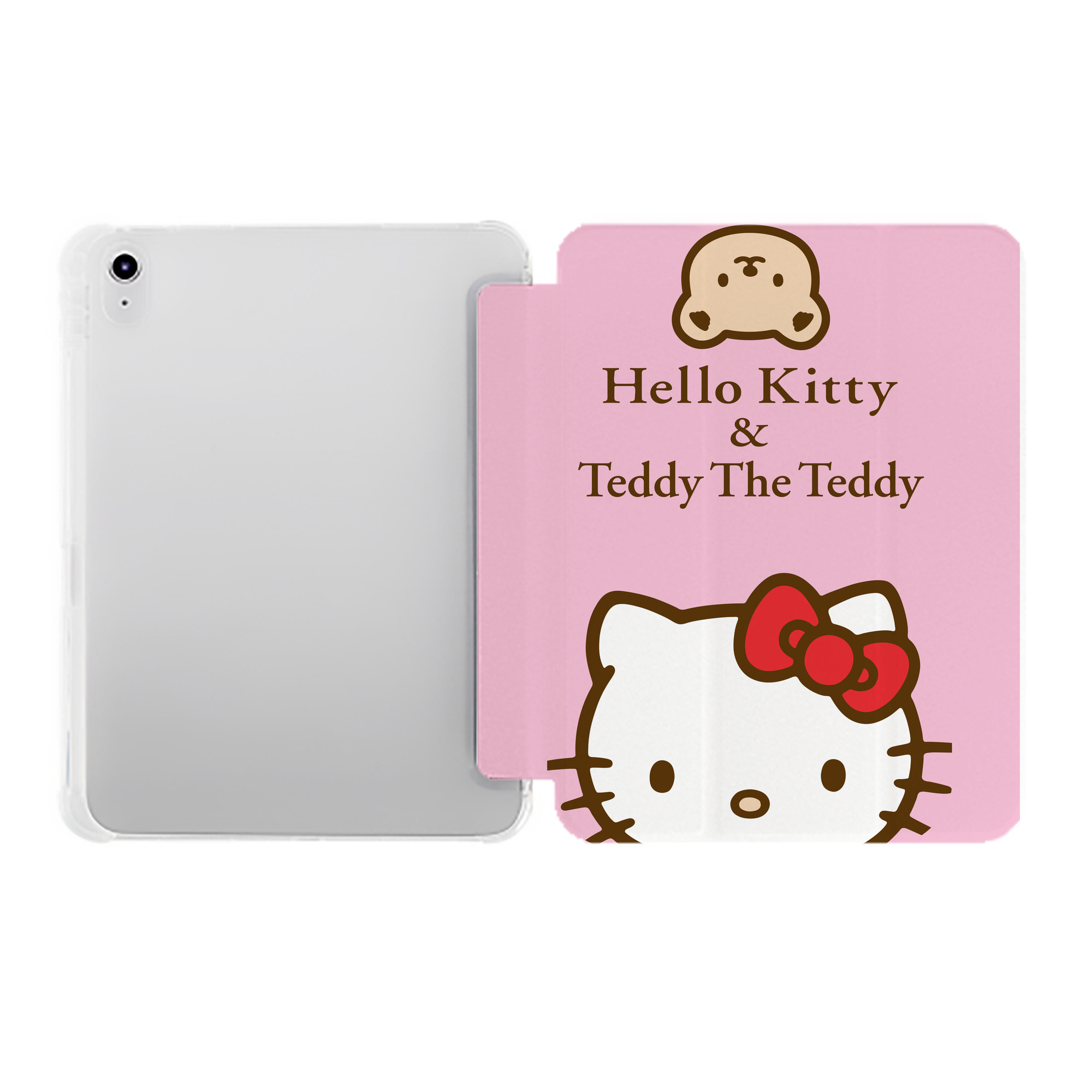 （画像用） Hello Kitty ハローキティ IPad ケース ペン収納付き 三つ折りスタンド PUレザー×シリコン 対応機種9.5/10.5/10.9インチ